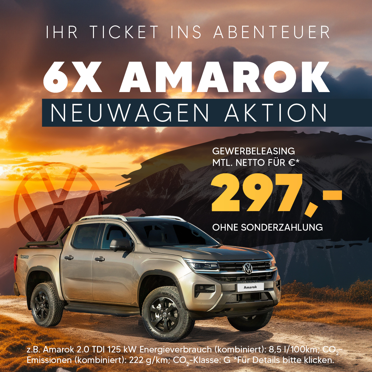 Autohaus Worch Nordring 2 06536 Südharz Amarok Aktion Leasing Angebot SALE